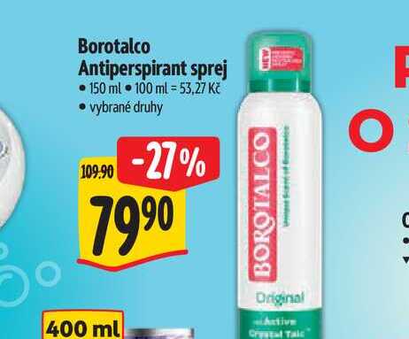 Borotalco Antiperspirant sprej 150 ml Albert