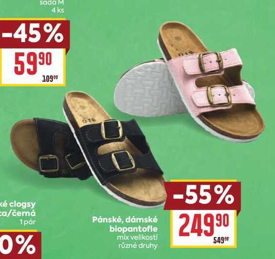 Pánské, dámské biopantofle mix velikosti různé druhy 