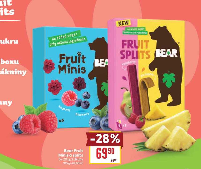 Bear Fruit Minis a splits 5x 20 g