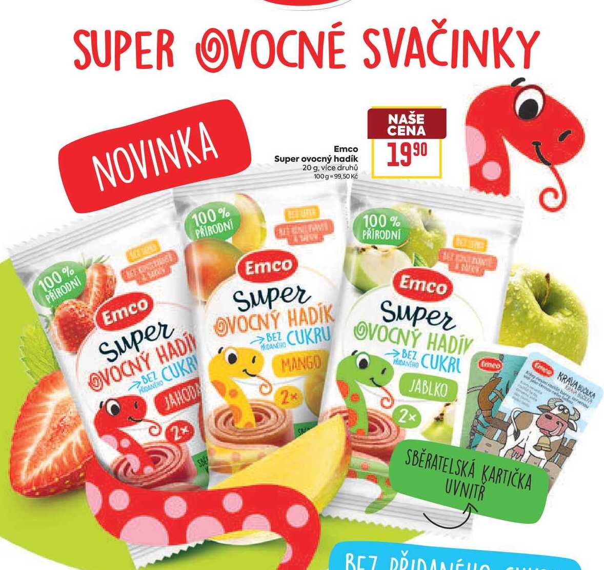 Emco Super ovocný hadík 20 g