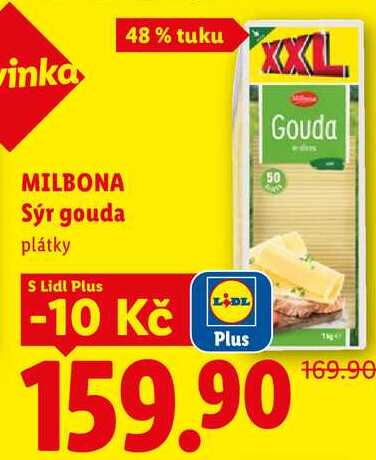 MILBONA Sýr gouda, 1 kg