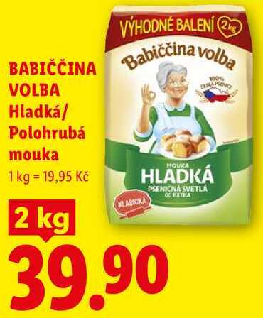 BABIČČINA VOLBA Hladká/Polohrubá mouka, 2 kg