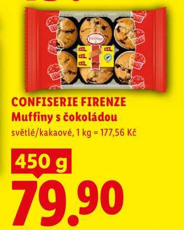 CONFISERIE FIRENZE Muffiny s čokoládou, 450 g
