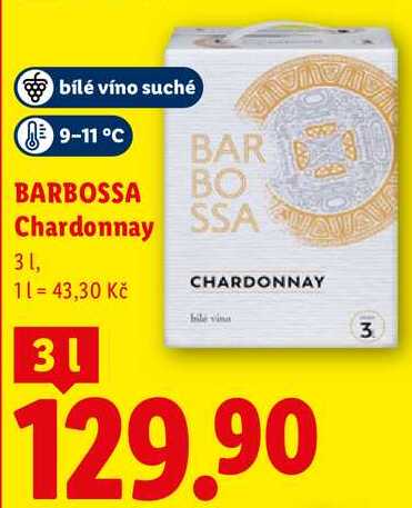 BARBOSSA Chardonnay, 3 l