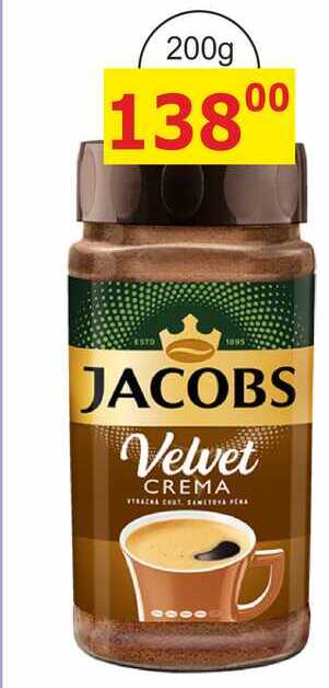 Jacobs Velvet Crema Rozpustná káva 200g