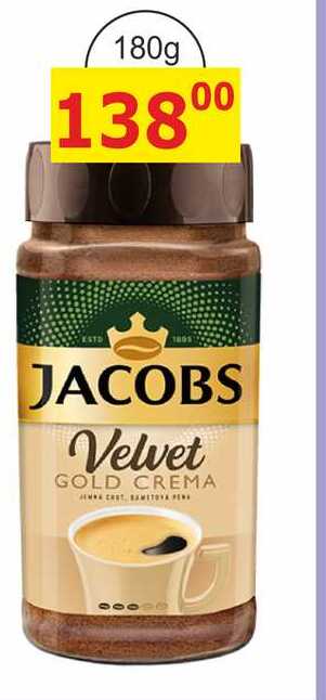 Jacobs Velvet Gold Crema Rozpustná káva 180g
