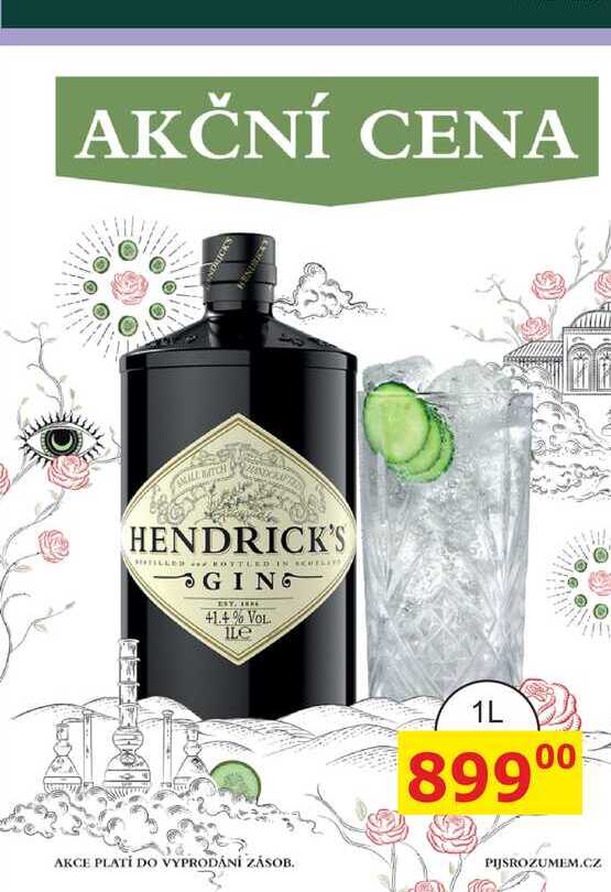 HENDRICK'S GIN 41.4% VOL. 1L