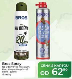 Bros Spray Na Oděvy Proti Kltatum. Proti Hmyzu Vosy+Siné 90ml-300ml