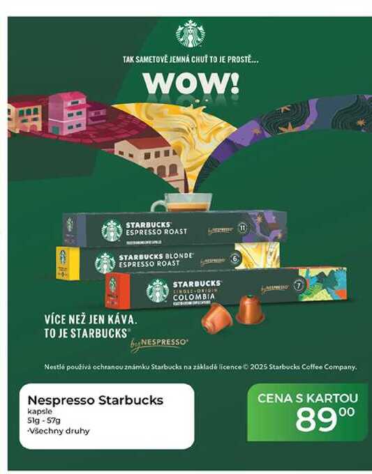 Nespresso Starbucks kapsle 51g-57g