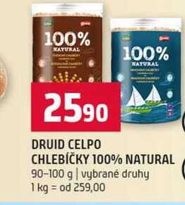 DRUID CELPO CHLEBÍČKY 100% NATURAL 90-100 g vybrané druhy 