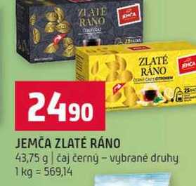 JEMČA ZLATÉ RÁNO 43,75 g čaj černý vybrané druhy 