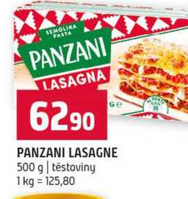 PANZANI LASAGNE 500 g těstoviny 
