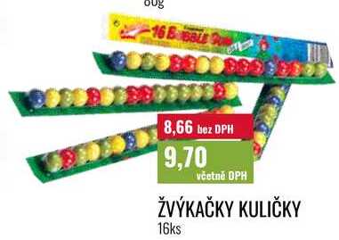 ŽVÝKAČKY KULIČKY, 16ks