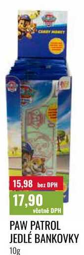 PAW PATROL JEDLÉ BANKOVKY, 10g