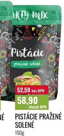 PISTÁCIE PRAŽENÉ SOLENÉ 150g