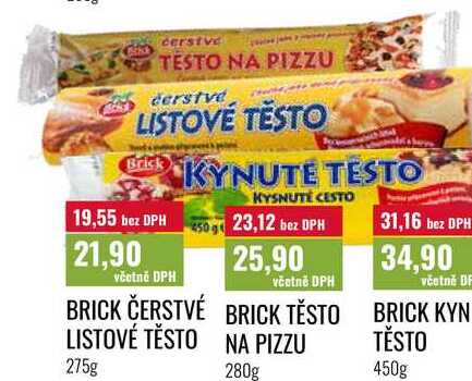BRICK TĚSTO NA PIZZU, 280g