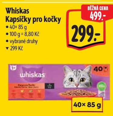 Whiskas Kapsičky pro kočky, 40x 85 g
