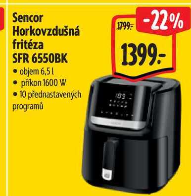 Horkovzdušná Sencor fritéza SFR 6550BK 
