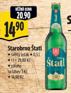 Starobrno Štatl, 0,5 l
