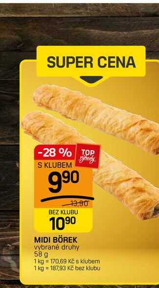 MIDI BÖREK vybrané druhy 58 g