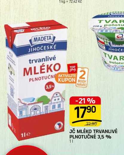 JČ MLÉKO TRVANLIVÉ PLNOTUČNÉ 3,5 % 11