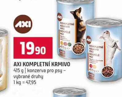 AXI KOMPLETNÍ KRMIVO 415 g konzerva pro psy vybrané druhy