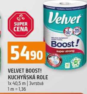 VELVET BOOST! KUCHYŇSKÁ ROLE 1x 40,5 m 3vrstvá Terno