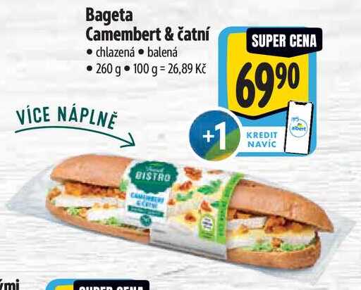 Bageta Camembert & čatní, 260 g