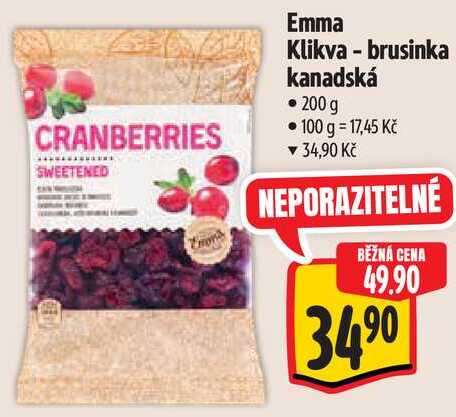 Emma Klikva - brusinka kanadská, 200 g 