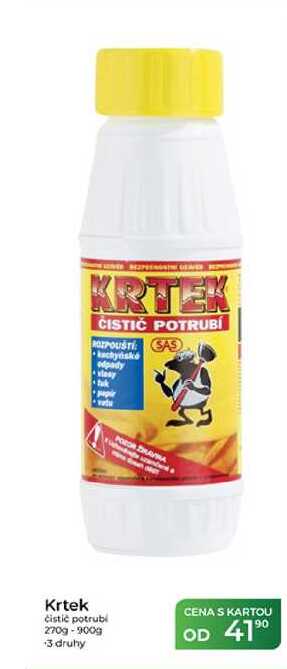 Krtek čistič potrubi 270g -900 g