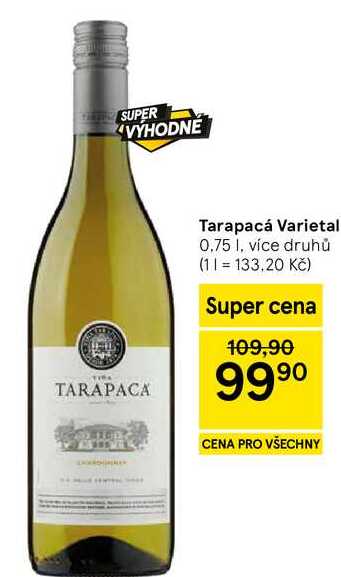 Tarapacá Varietal, 0.75 l, více druhů