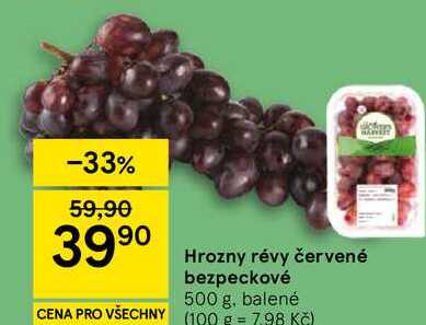 Hrozny révy červené bezpeckové, 500 g