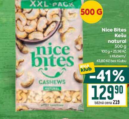 Nice Bites Kešu natural 500 g
