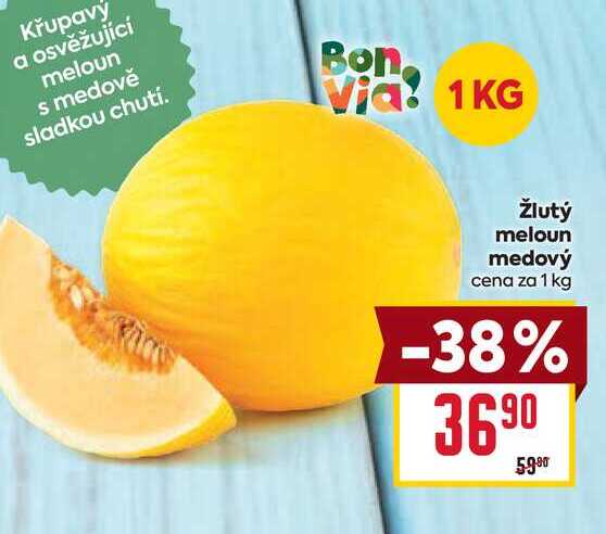 Žlutý meloun medový cena za 1 kg 