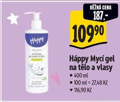 Háppy Mycí gel na tělo a vlasy, 400 ml Albert