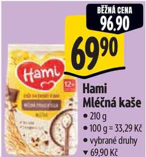 Hami Mléčná kaše, 210 g