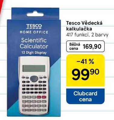 Tesco Vědecká kalkulačka 417 funkcí, 2 barvy 