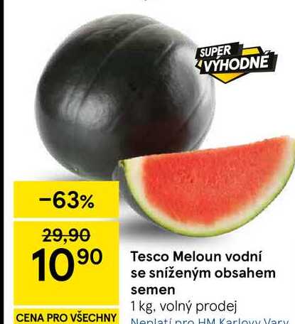 Tesco Meloun vodní se sníženým obsahem semen, 1 kg