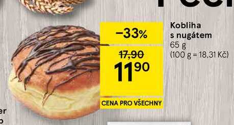 Kobliha s nugátem, 65 g