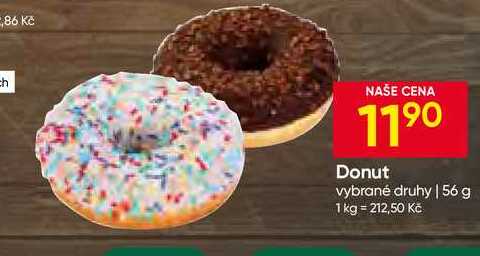 Donut vybrané druhy 56 g