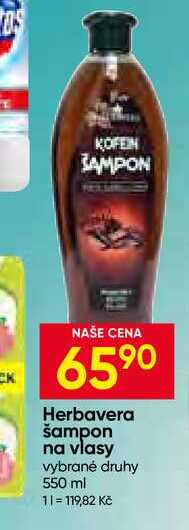 Herbavera šampon na vlasy vybrané druhy 550 ml