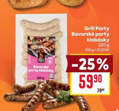 Grill Party Bavorské party klobásky 220 g