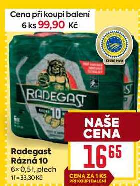 Radegast Rázná 10 6x 0,51, plech