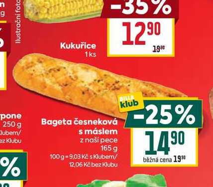 Bageta česneková s máslem z naší pece 165 g