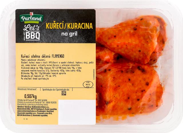 K-Purland Let´s BBQ Kuřecí stehna mix Flamengo v marinádě