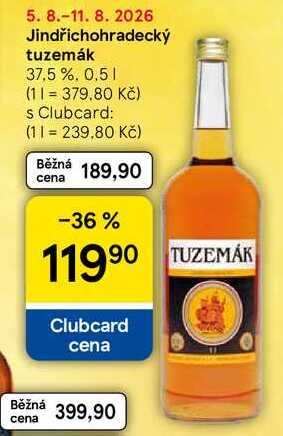 Jindřichohradecký tuzemák 37,5%, 0,5 l