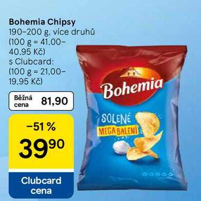 Bohemia Chipsy, 190-200 g