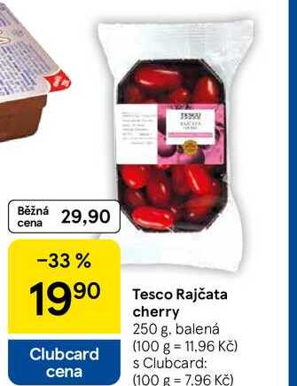 Tesco Rajčata cherry, 250 g, balená 