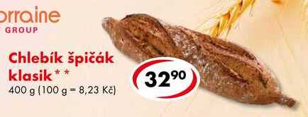 Chlebík špičák klasik, 400 g