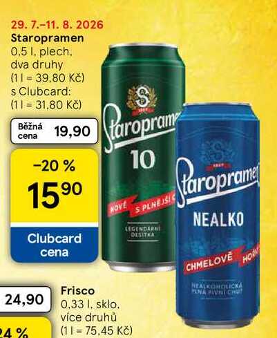 Staropramen, 0.5 l, plech